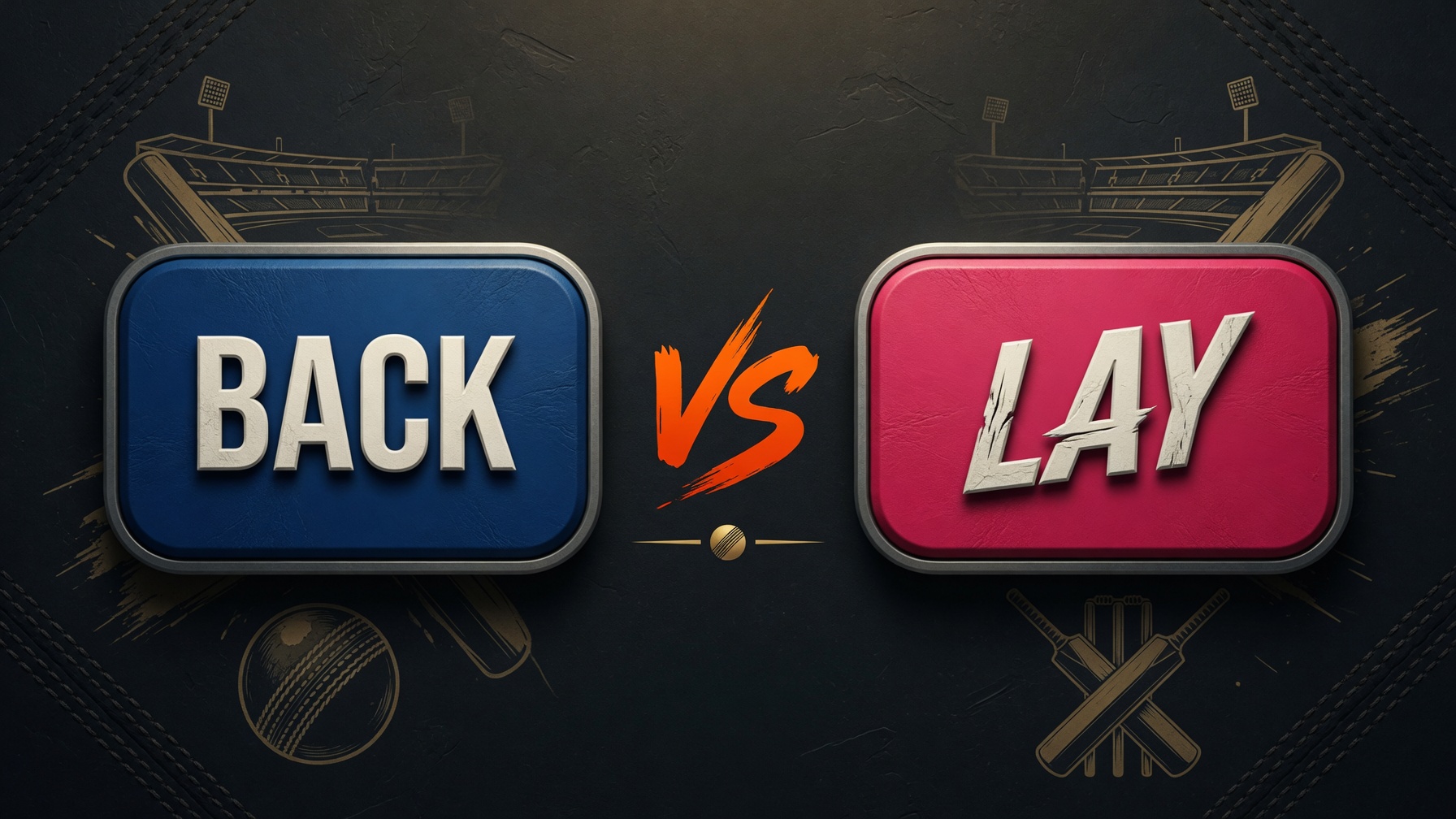 Back versus lay decision shown with blue and pink betting buttons