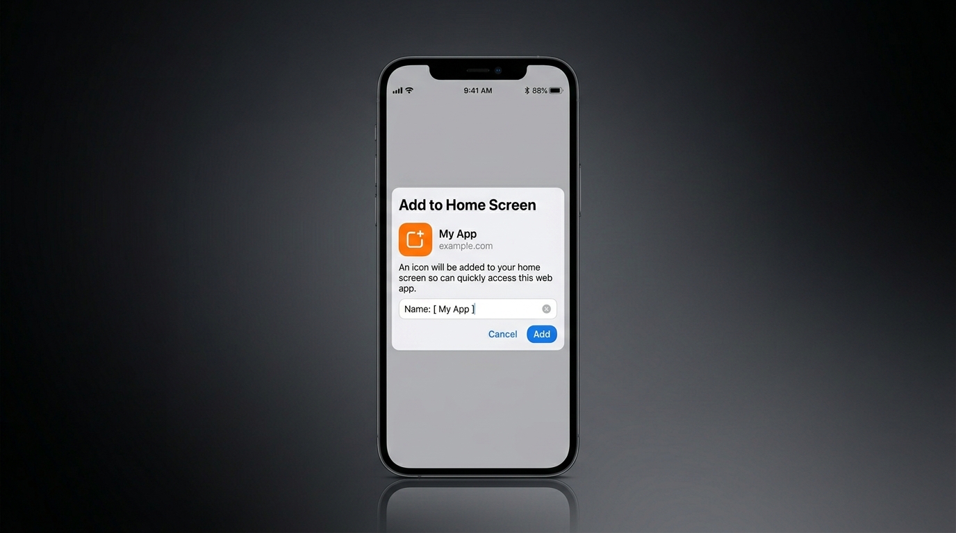 Add to home screen prompt for a mobile web app